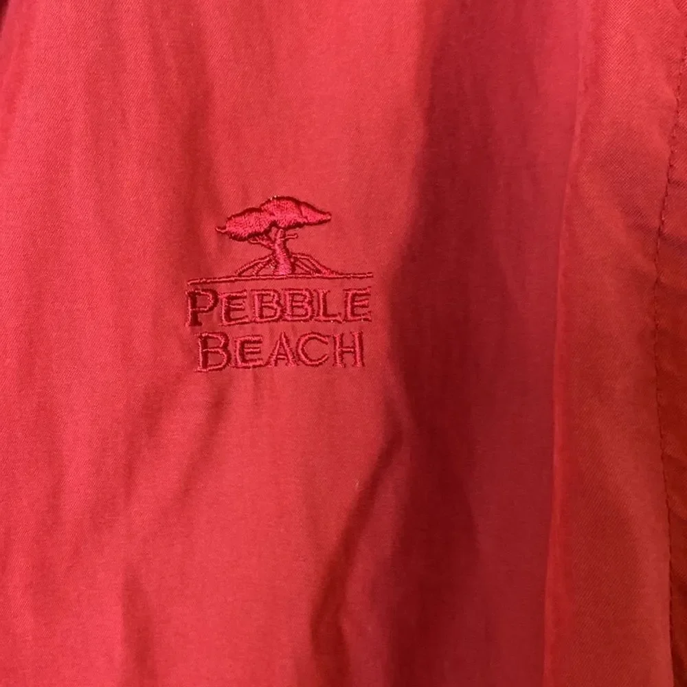 Pebble Beach Jacket Red with Navy Lightweight Size Large
